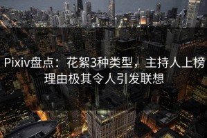 Pixiv盘点：花絮3种类型，主持人上榜理由极其令人引发联想