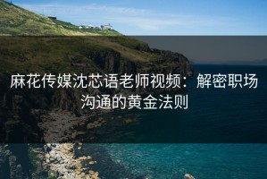 麻花传媒沈芯语老师视频：解密职场沟通的黄金法则