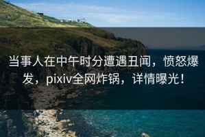 当事人在中午时分遭遇丑闻，愤怒爆发，pixiv全网炸锅，详情曝光！