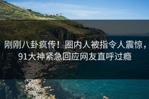 刚刚八卦疯传！圈内人被指令人震惊，91大神紧急回应网友直呼过瘾