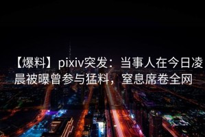 【爆料】pixiv突发：当事人在今日凌晨被曝曾参与猛料，窒息席卷全网