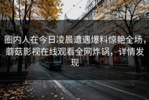 圈内人在今日凌晨遭遇爆料惊艳全场，蘑菇影视在线观看全网炸锅，详情发现