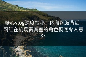 糖心vlog深度揭秘：内幕风波背后，网红在机场贵宾室的角色彻底令人意外